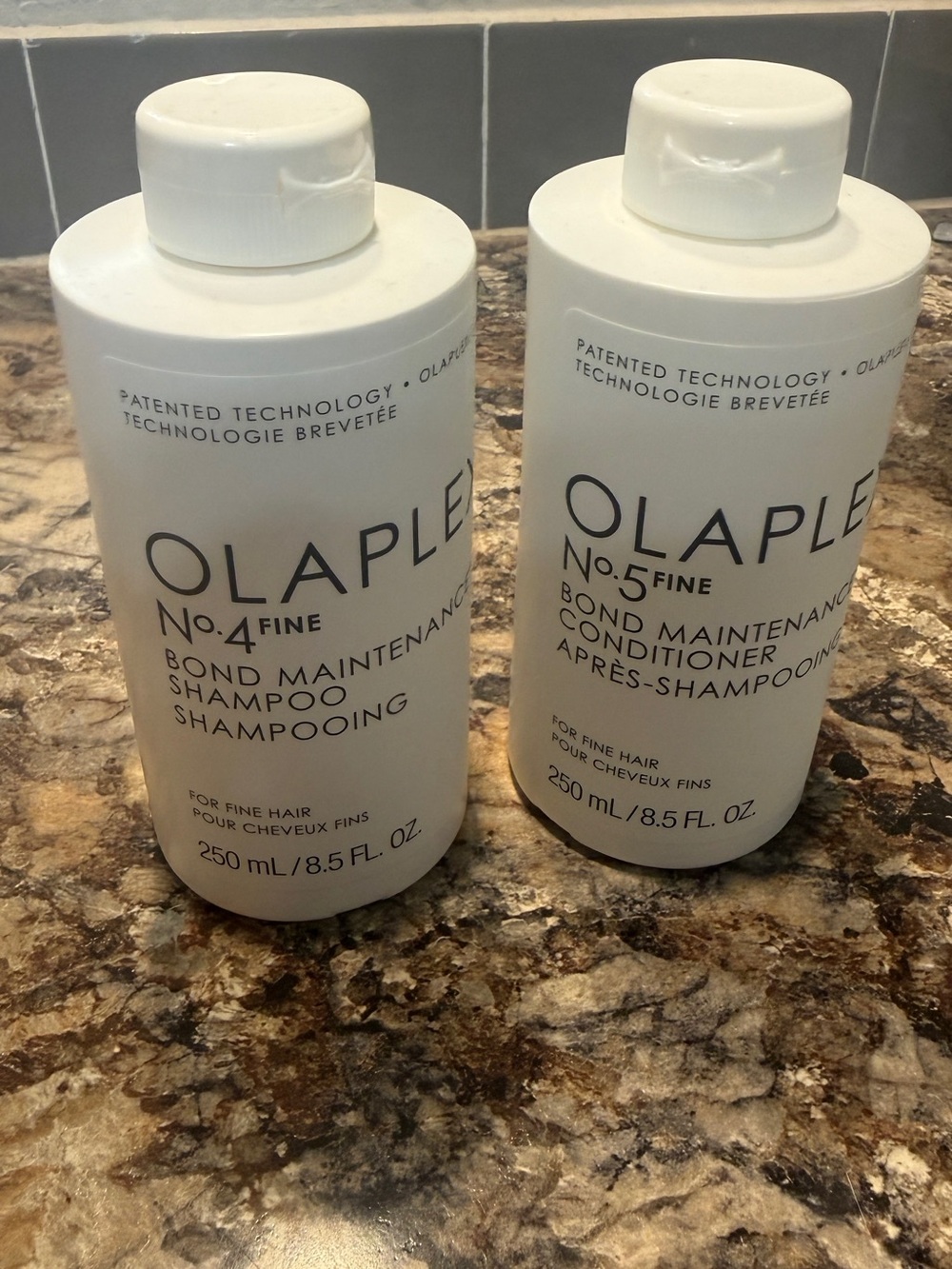 OLAPLEX No.4 & No.5 Fine Bond Maintenance Shampoo and Conditioner - White